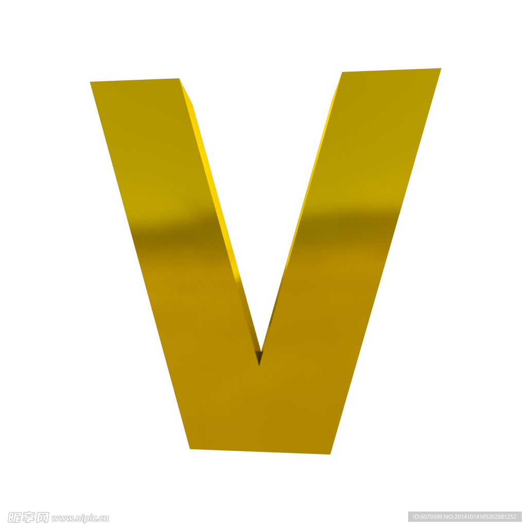 3D字体V
