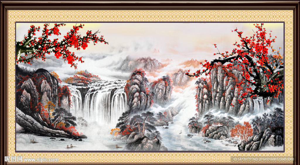国画梅花
