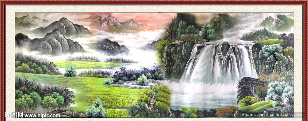 山水国画风景
