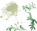 墨 绿色花纹