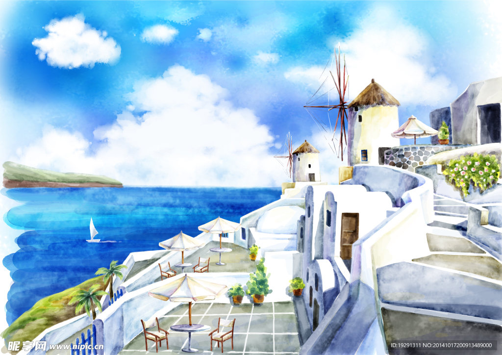 城市风景插画
