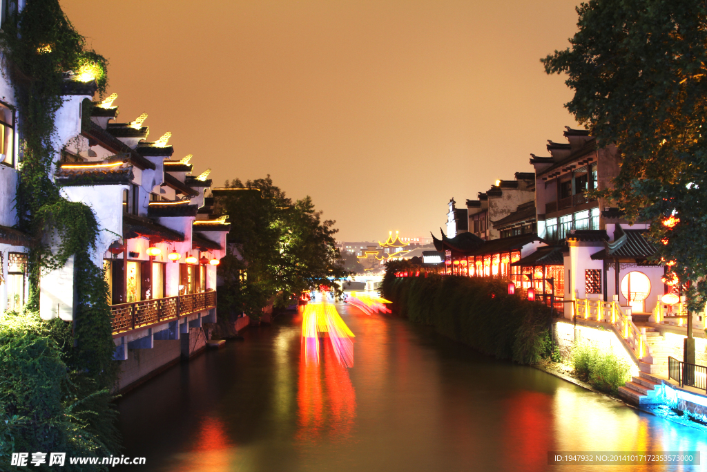 夜秦淮 秦淮夜景 夫子