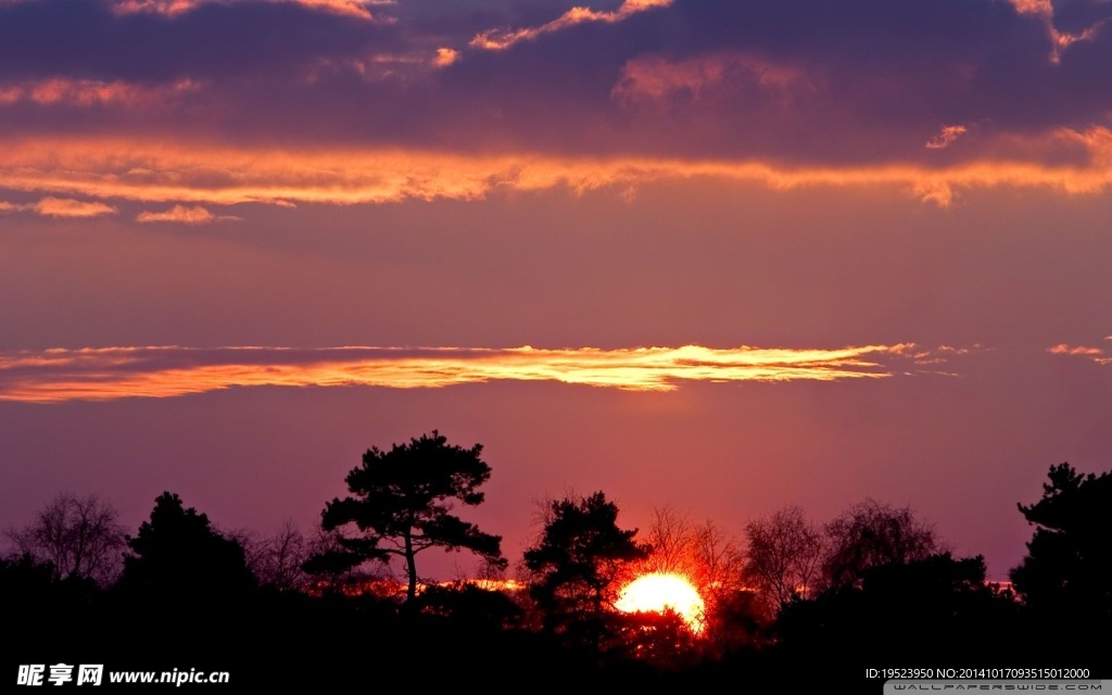 夕阳落山