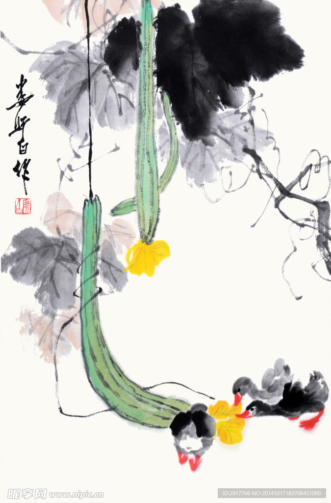 丝瓜藤下