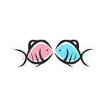 动漫卡通双鱼座LOGO图