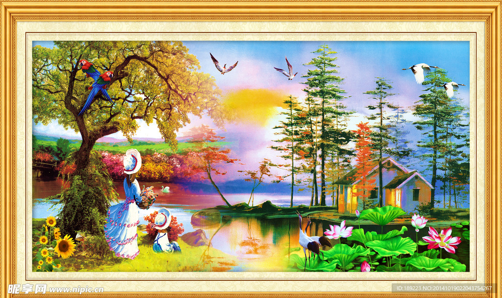 山水油画