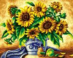 太阳花 数字油画