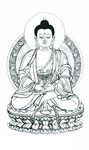 素描阿弥陀佛像