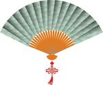 中国古典祥云折扇
