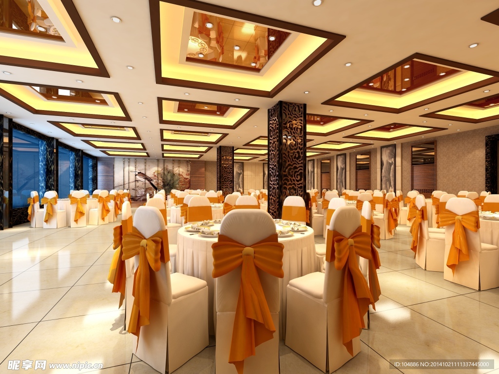 酒店餐厅 大厅 桌椅 
