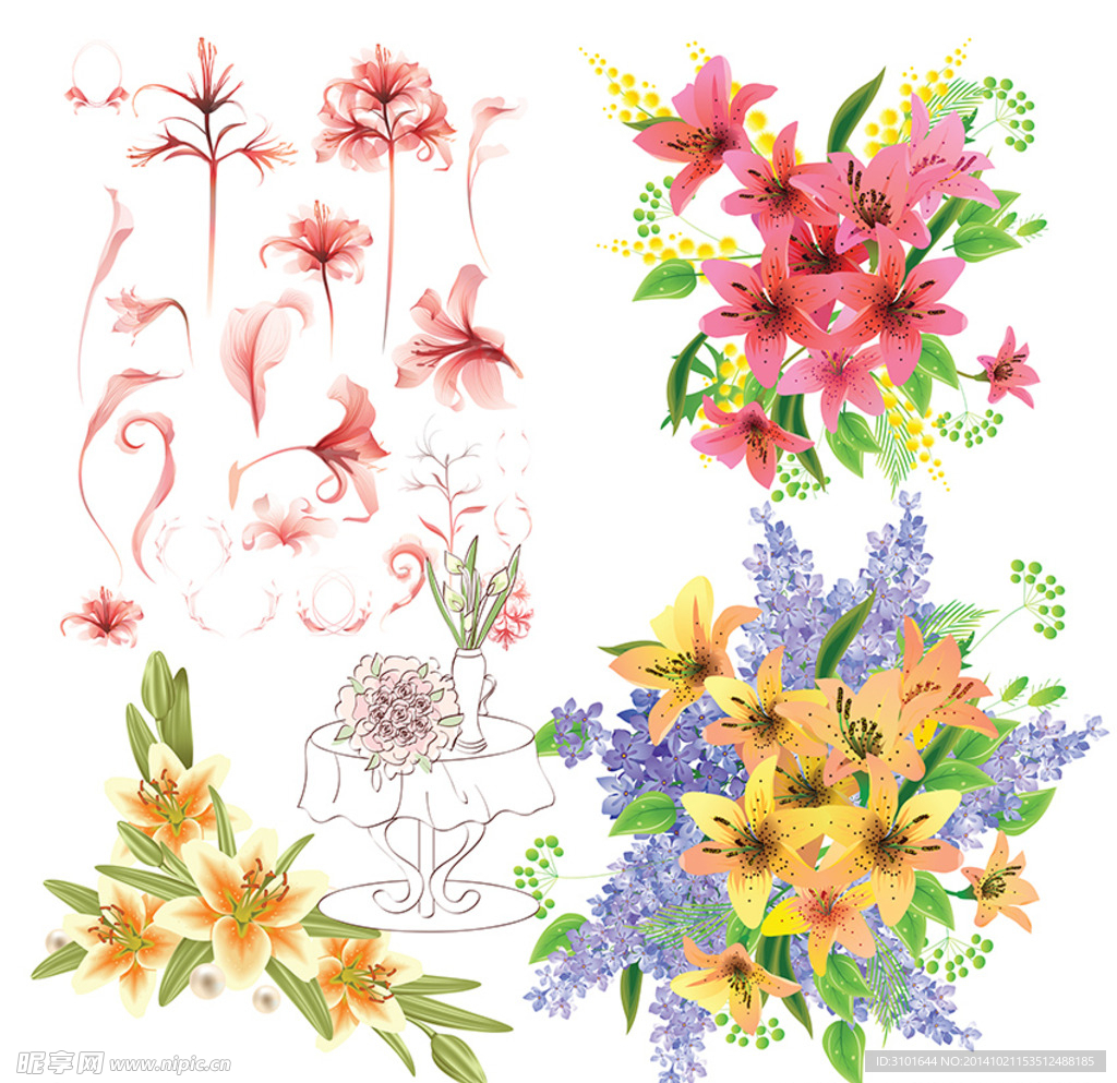 百合花素材