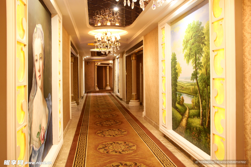 欧式酒店走廊