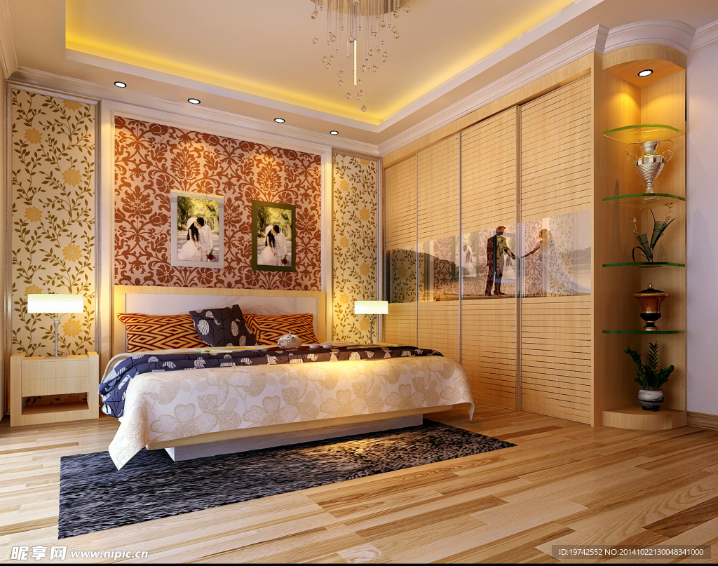 法式欧式房间卧室效果图