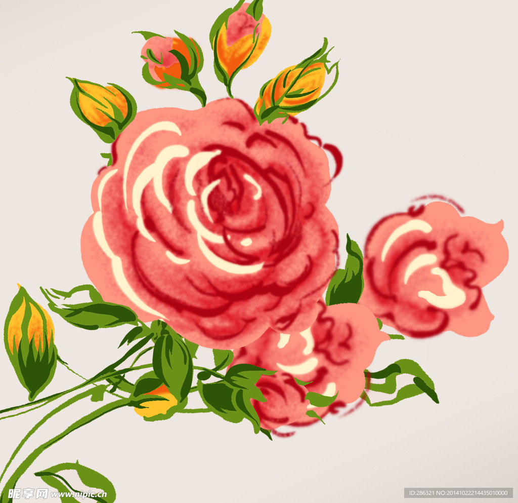 玫瑰花PSD