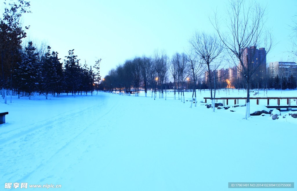 奥林匹克公园雪景