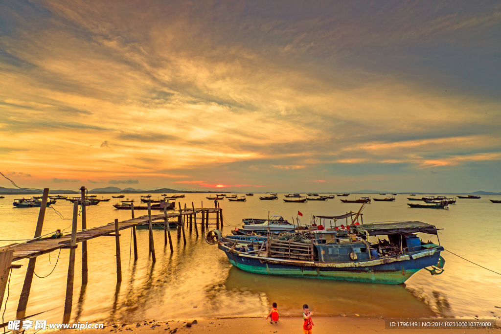 唯美夕阳大海