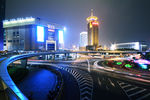都市桥路夜景