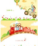 卡通火车