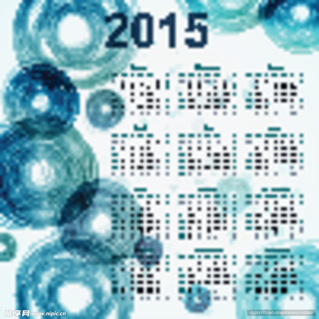 2015年历模板