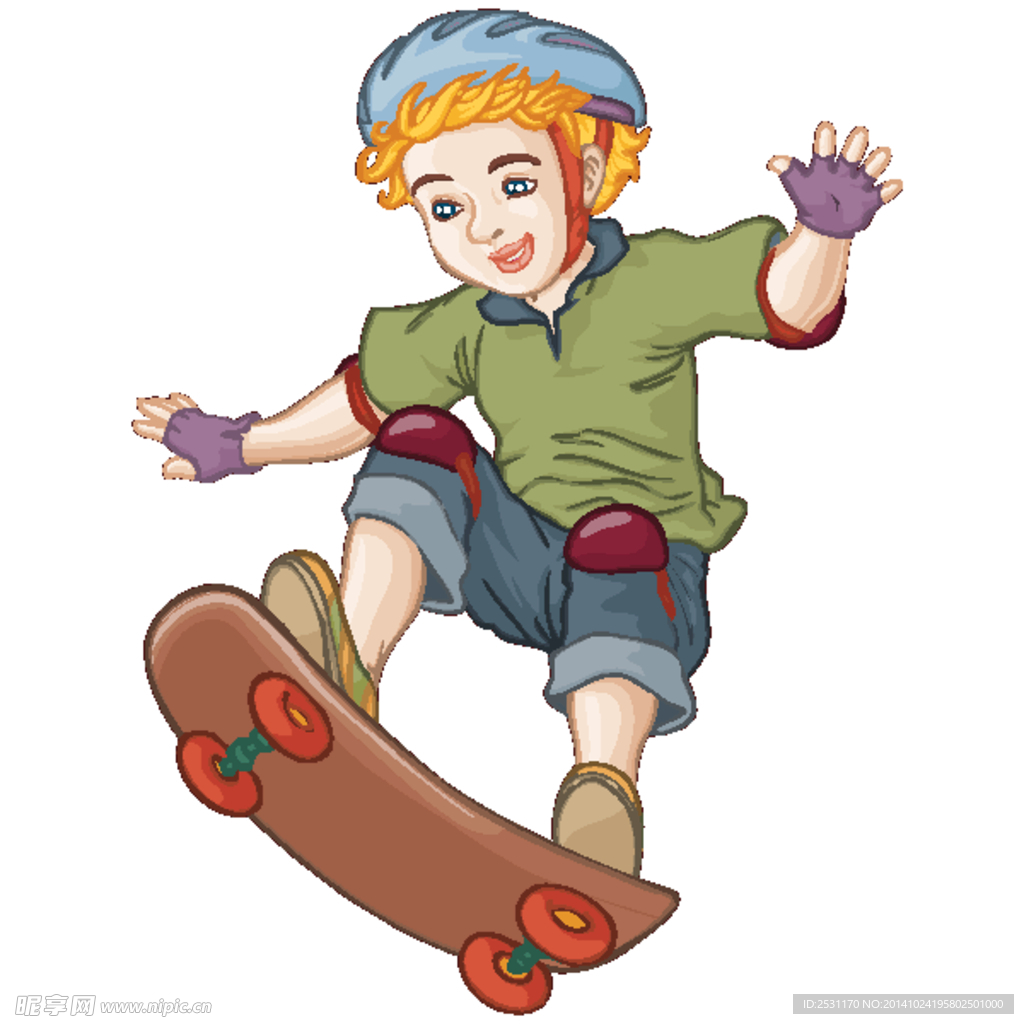 滑板少年