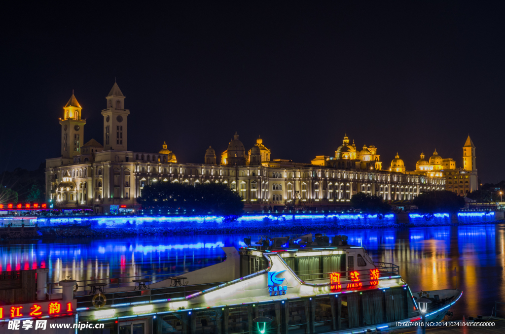 福州江滨码头夜景