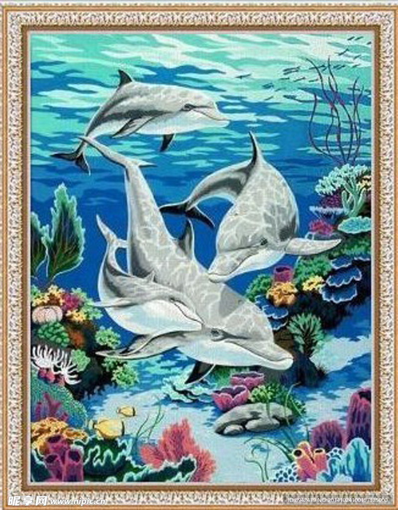 海豚之家 数字油画