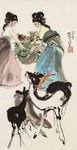 少女与鹿