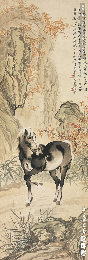 骏马图