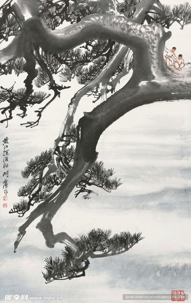 黄山探海松