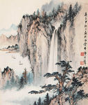 松瀑图