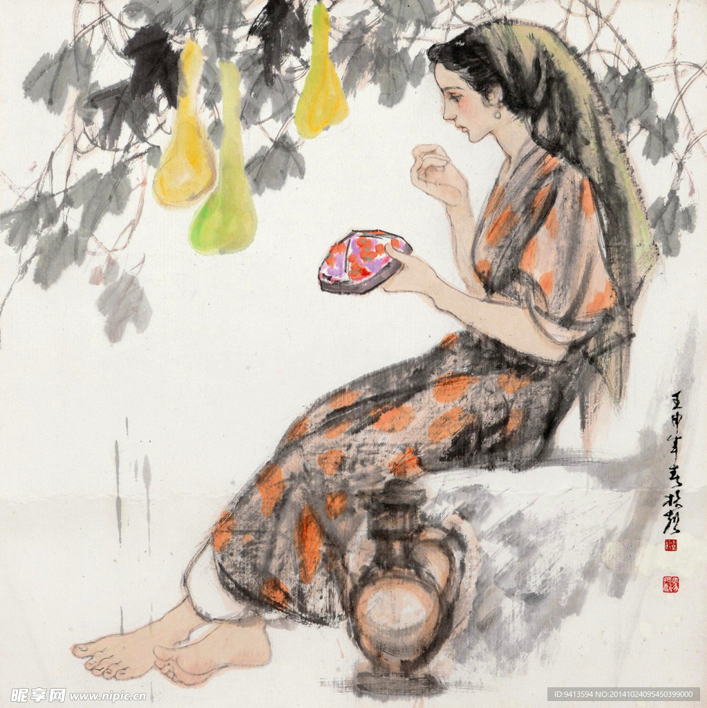 绣花帽