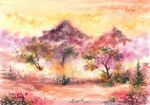 风景水彩画