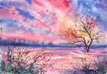 风景水彩画