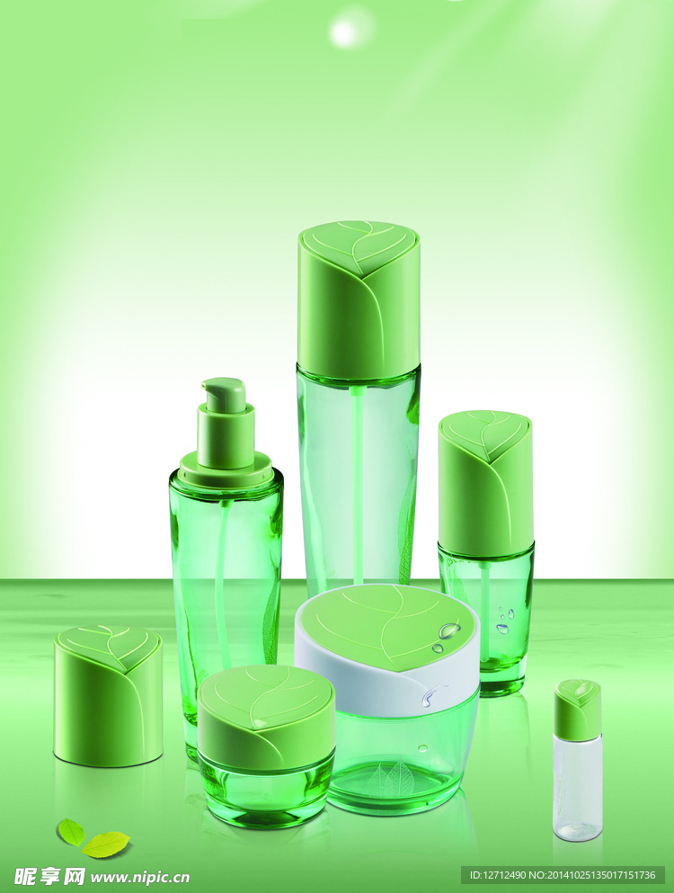 化妆瓶  绿色  乳液瓶