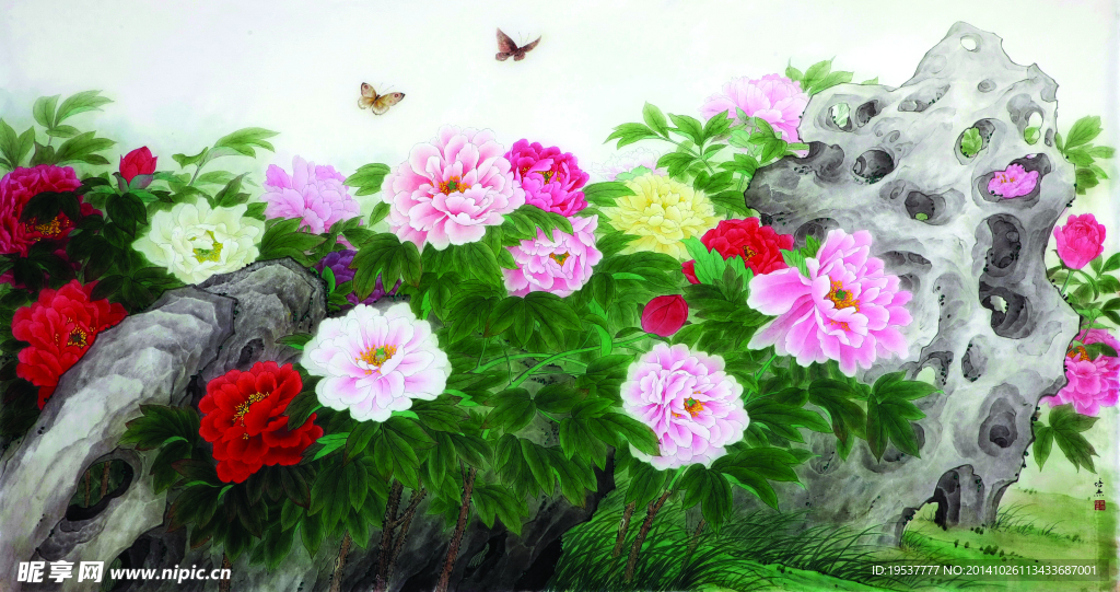 花卉国画