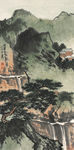 苍翠松泉图