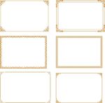 金色花边边框