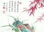 竹石图 启功