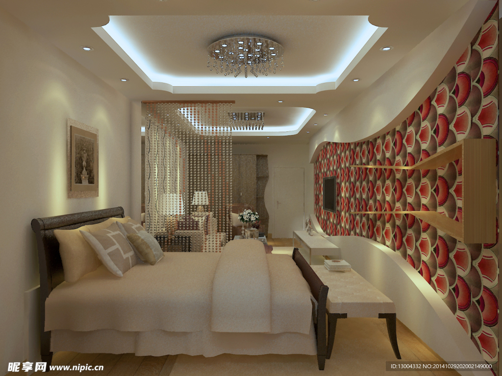 现代客厅电视墙