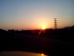 蓝天夕阳