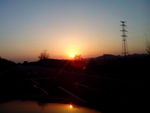 橘色夕阳