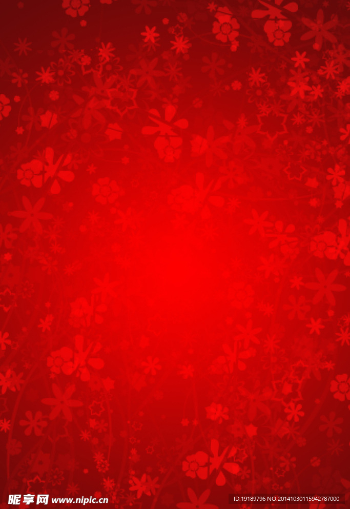 红色花纹背景