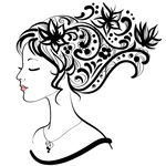 手绘女性头像
