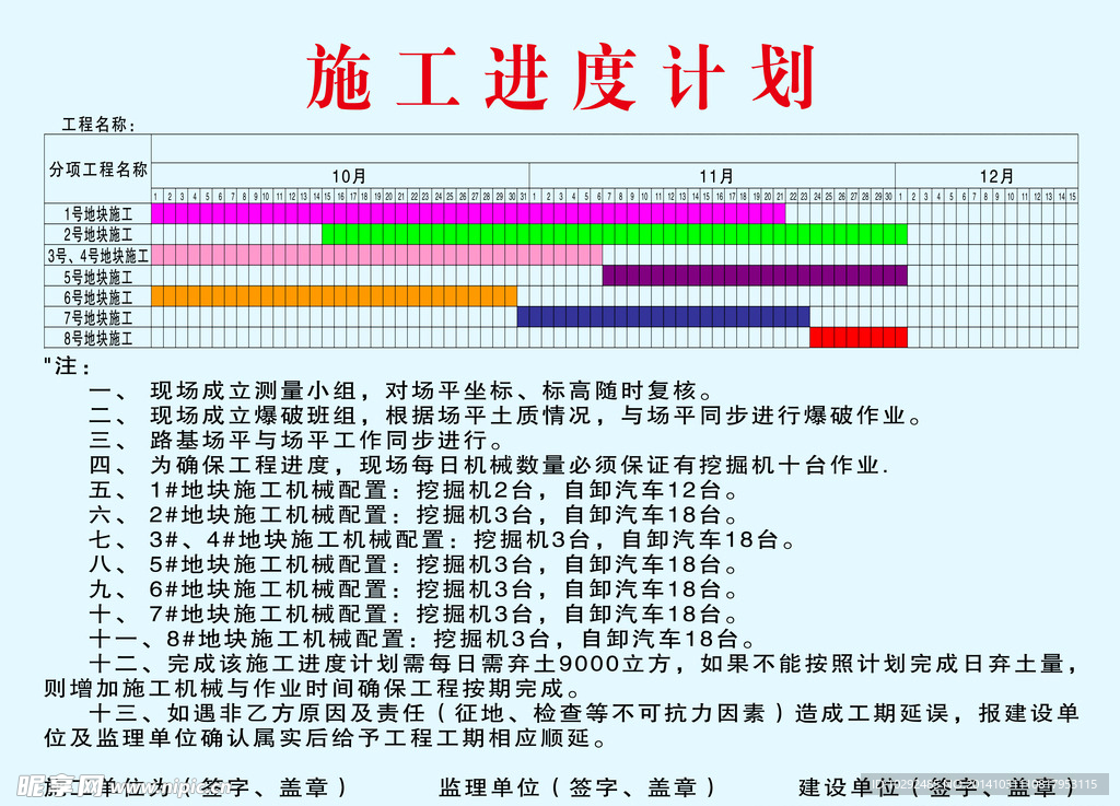 施工进度计划