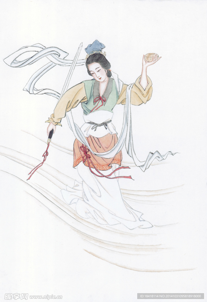工笔仕女图
