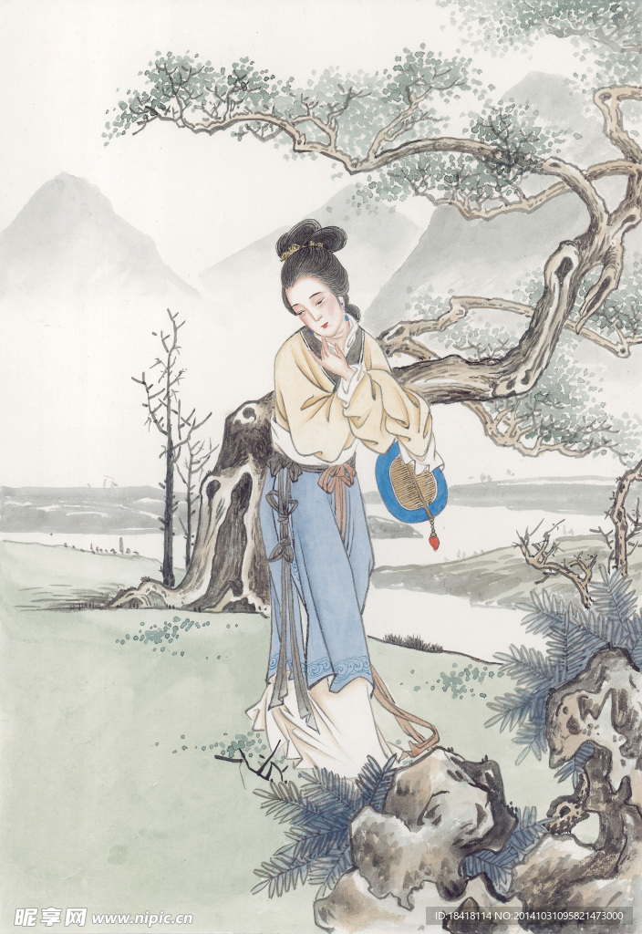 工笔仕女图