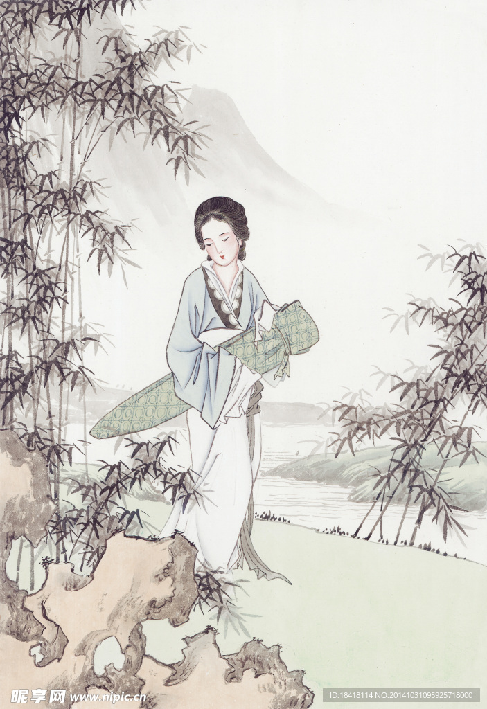 工笔仕女图