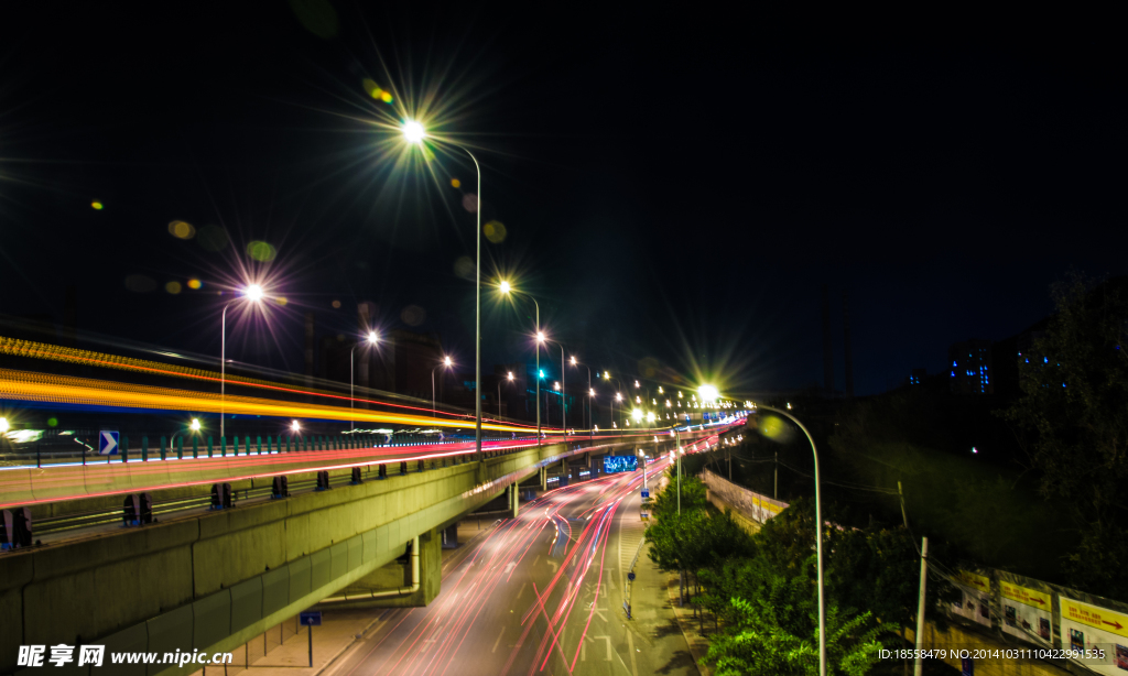 夜景桥梁