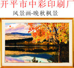 风景画 晚秋枫景