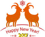 2015山羊新年矢量